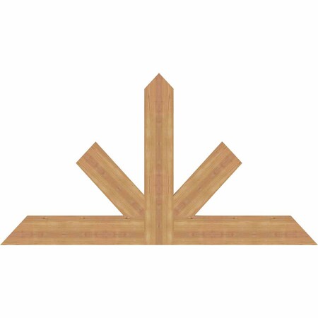 Ekena Millwork Saratoga Timber Gable Bracket, Western Red Cedar, 60"W x 32"H x 1 1/2"D x 5 1/2"F, 13/12 Pitch GBW060X32X0206SAR00SWR